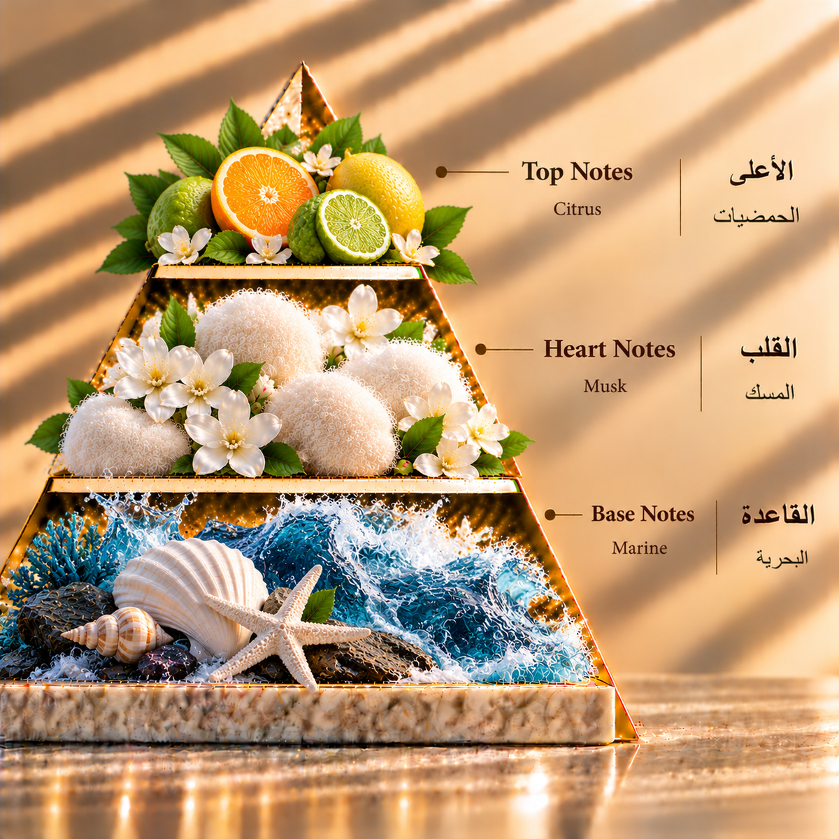 Fragrance pyramid / الهرم العطري — Ocean Musk
