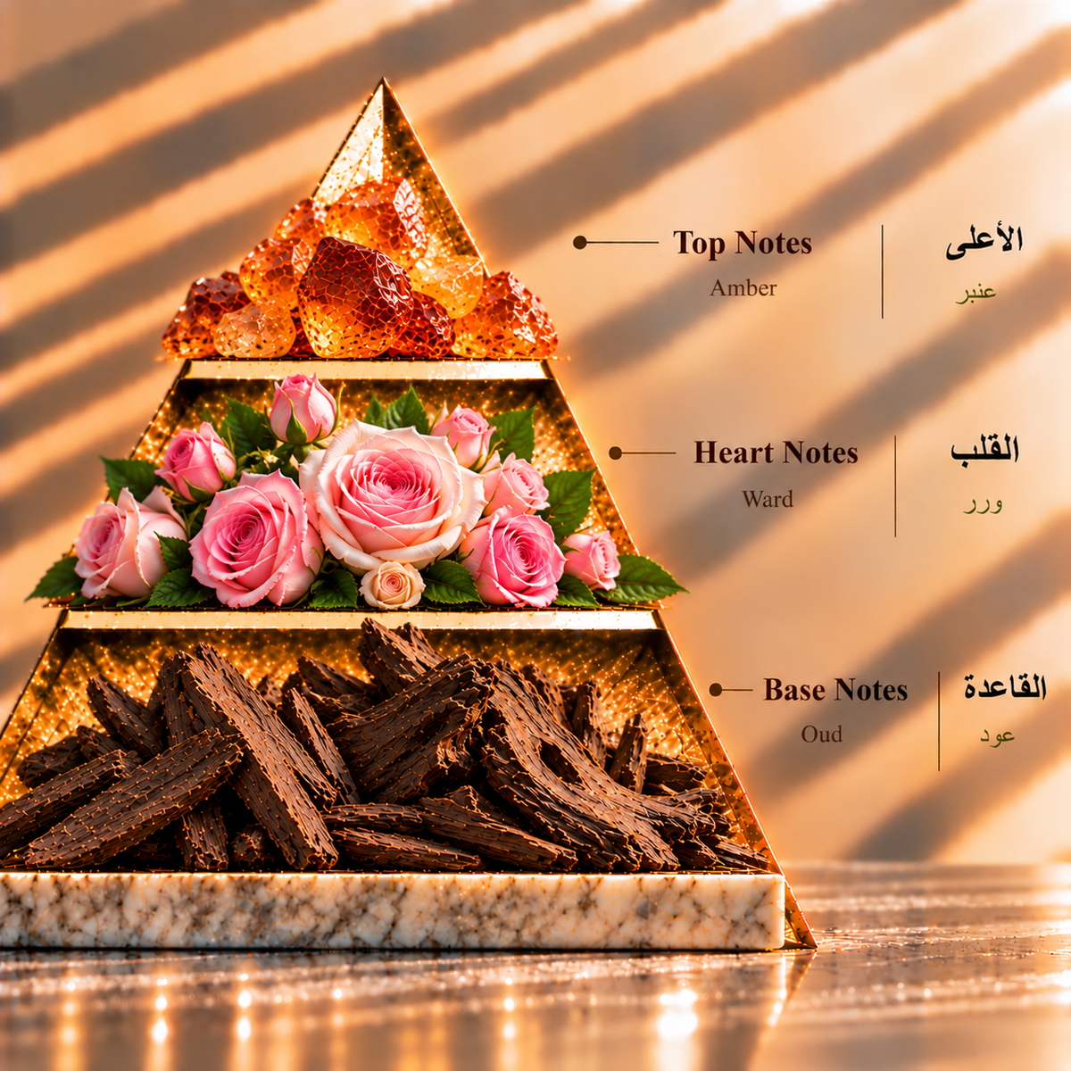 Fragrance pyramid / الهرم العطري — Bakhoor Lil Majalis 18 Grams