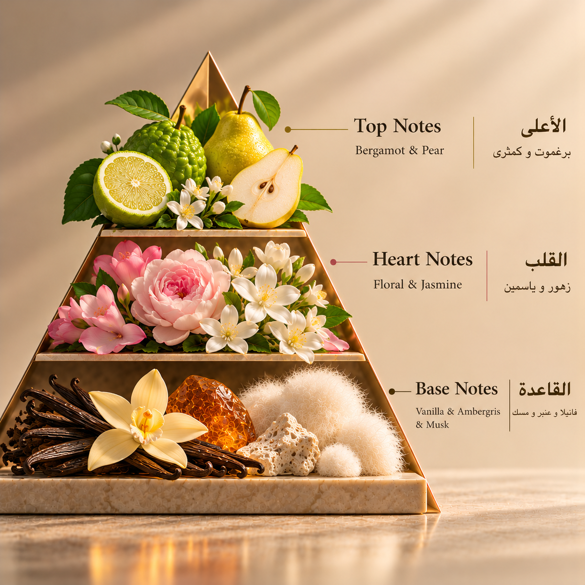Fragrance pyramid / الهرم العطري — Duha