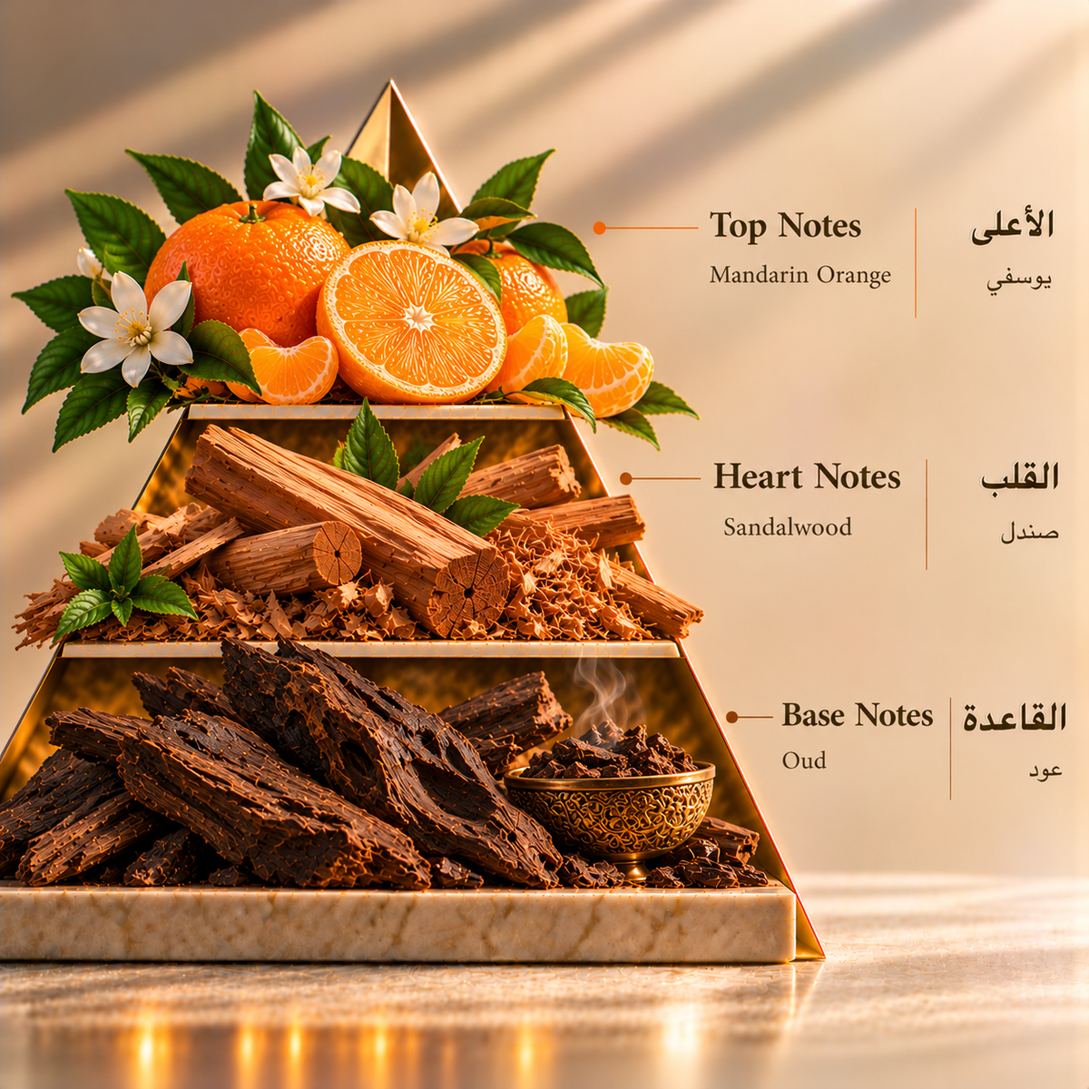 Fragrance pyramid / الهرم العطري — Hajar Aud