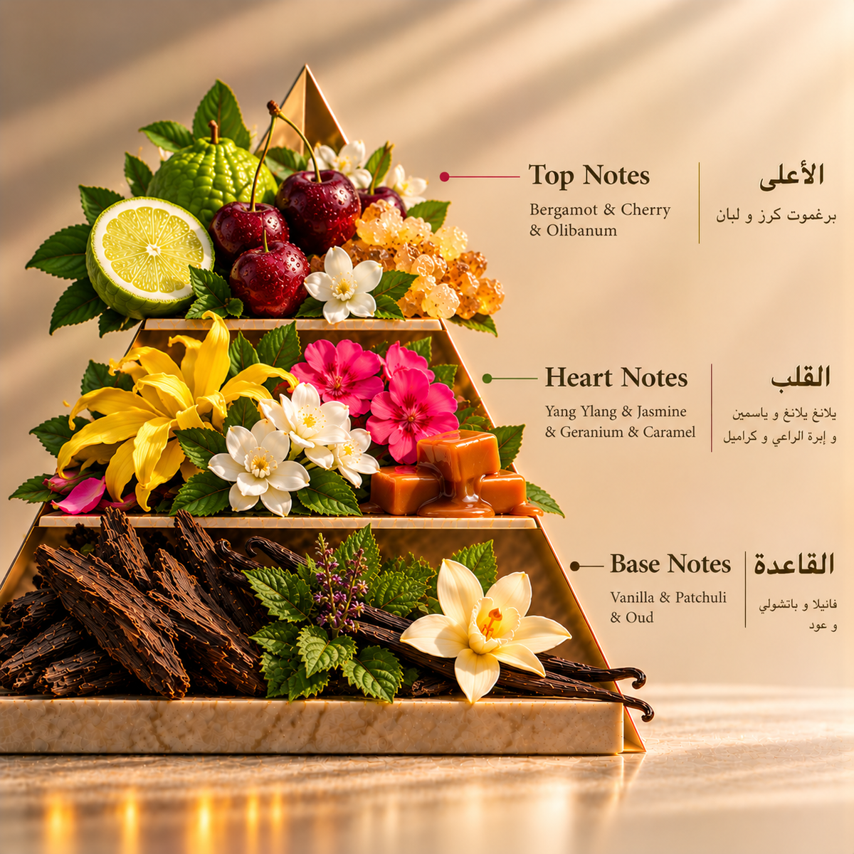Fragrance pyramid / الهرم العطري — Layali