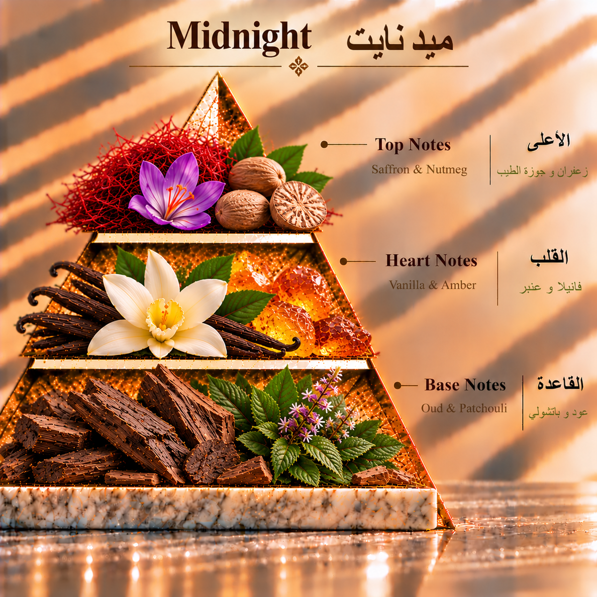 Fragrance pyramid / الهرم العطري — Midnight