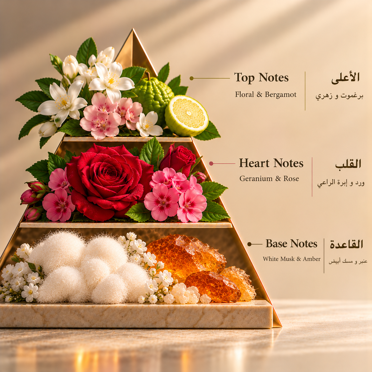 Fragrance pyramid / الهرم العطري — Musk Al Aroos Oil