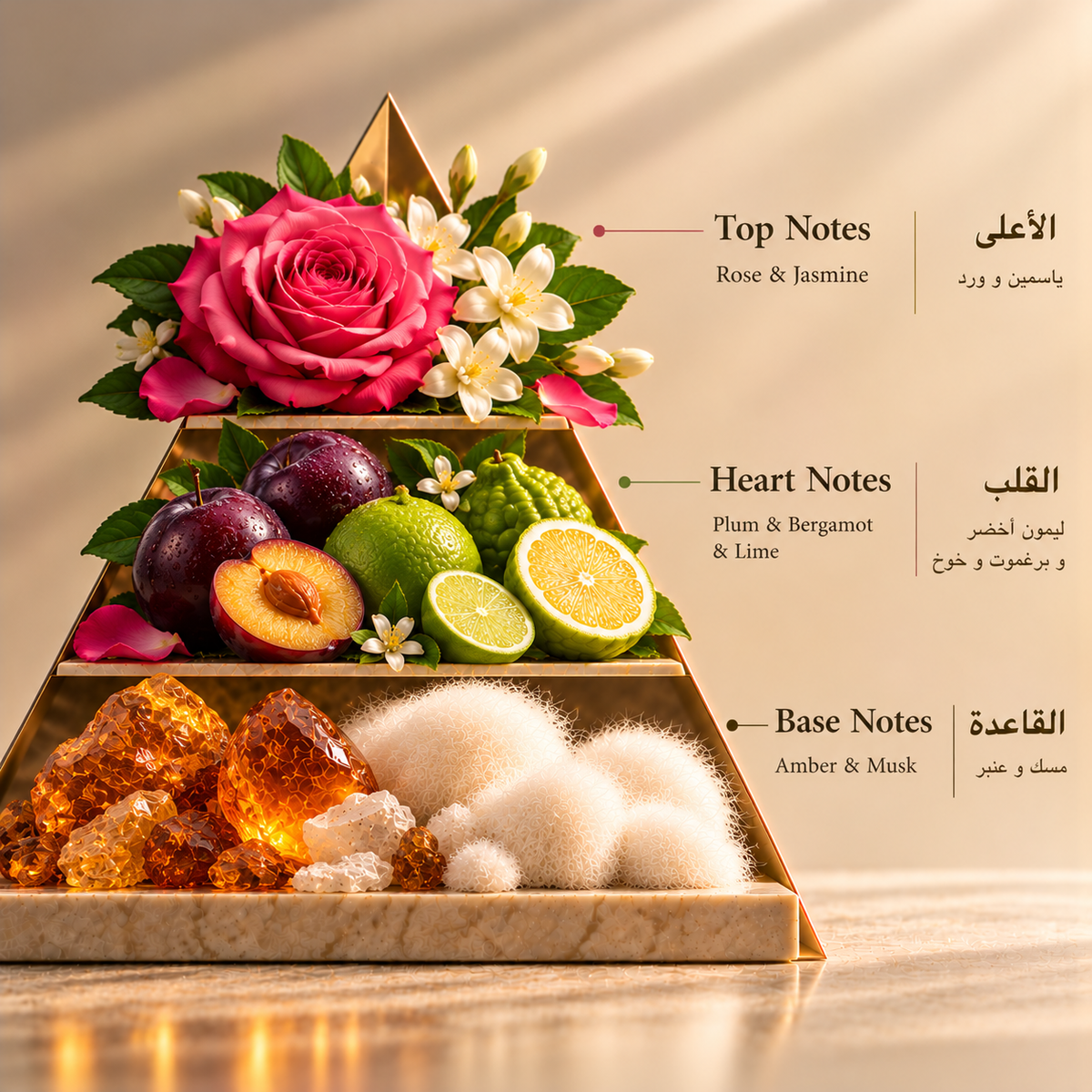 Fragrance pyramid / الهرم العطري — Musk Al Ward Oil