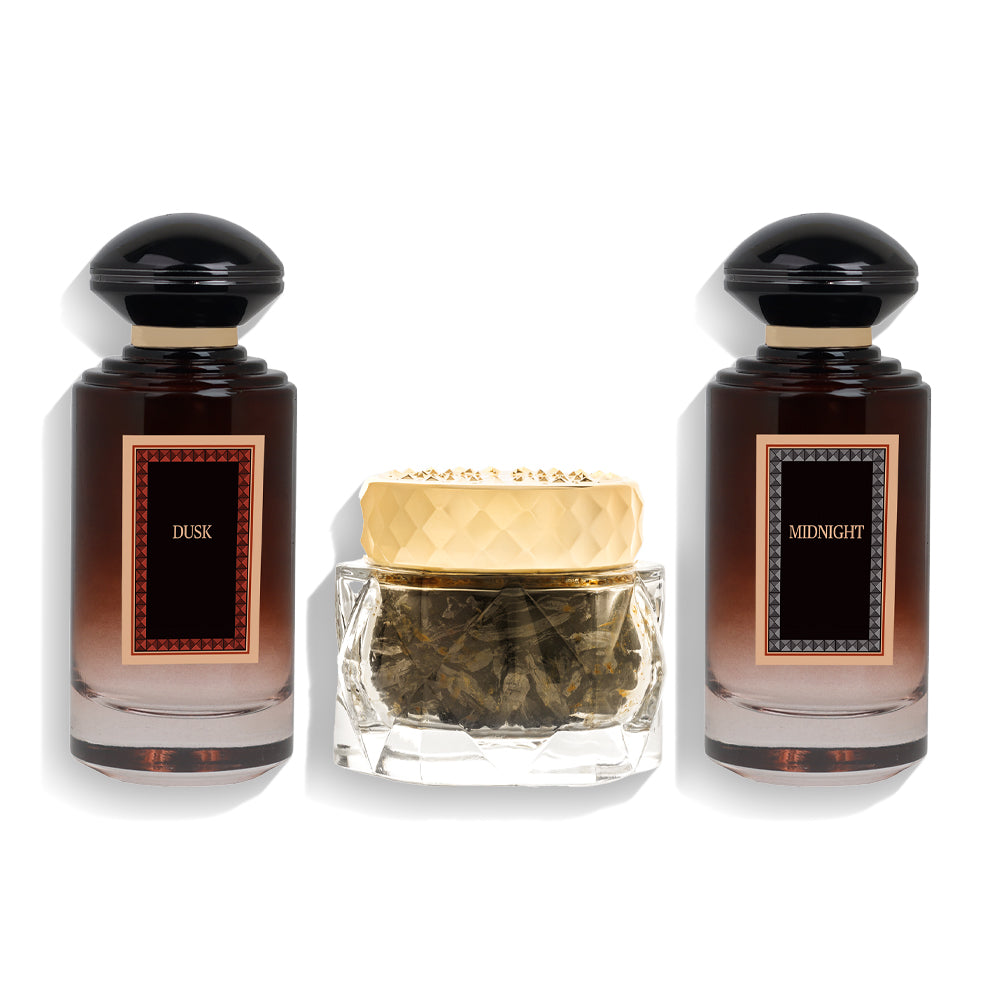 Onyx Collection - For him and her - Perfume Spray Collection - 100 ML & 60 Gram - Junaid Perfumes - Kuwait