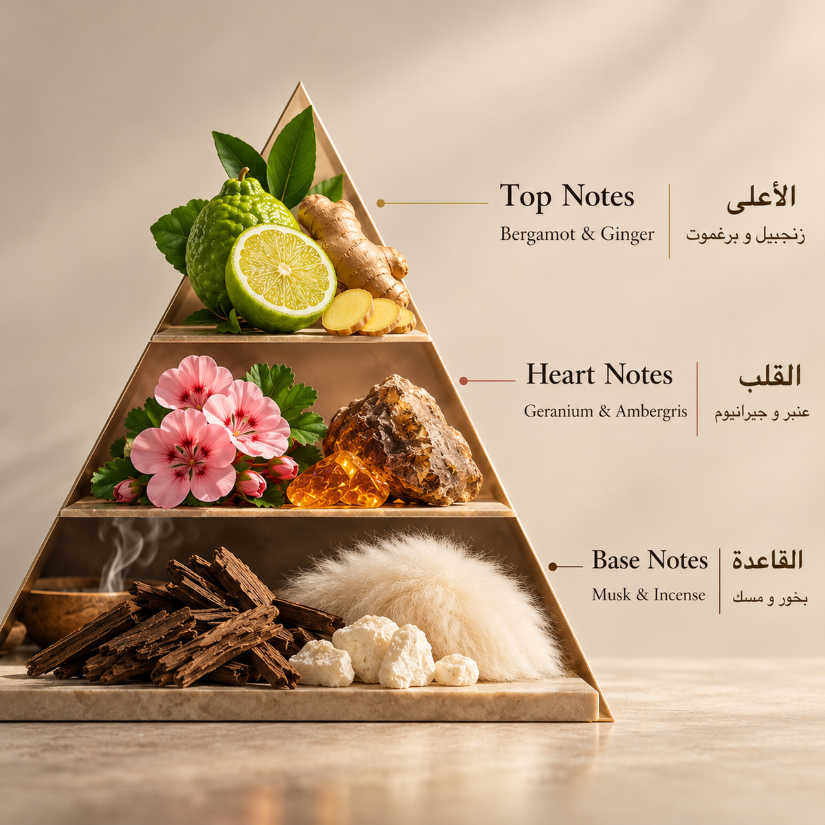 Fragrance pyramid / الهرم العطري — Sanaya